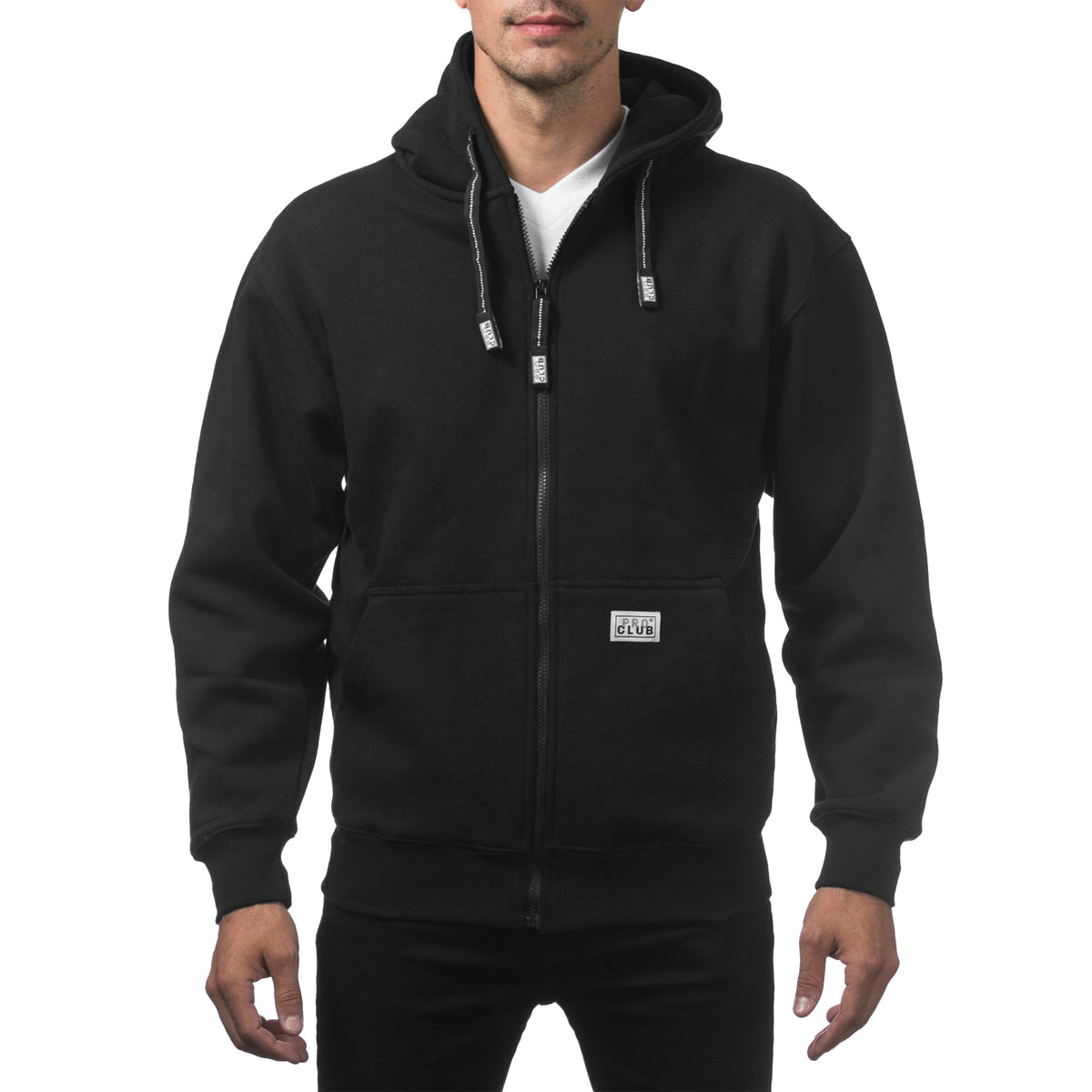 Pro Club Heavyweight Full Zip Hoodie – Black