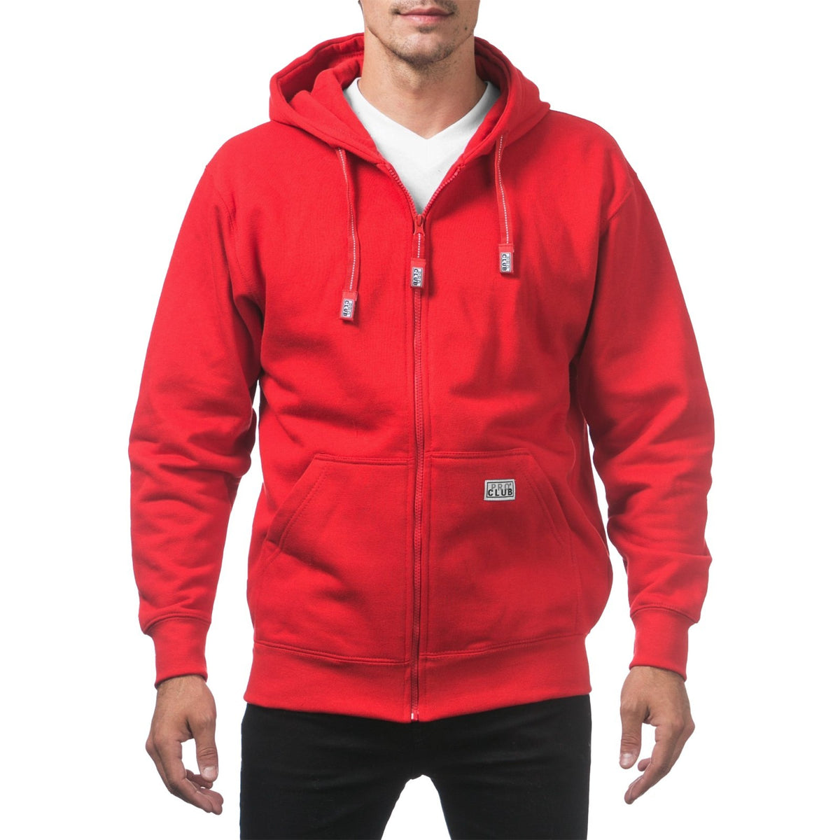 Pro Club Heavyweight Full Zip Hoodie – Red