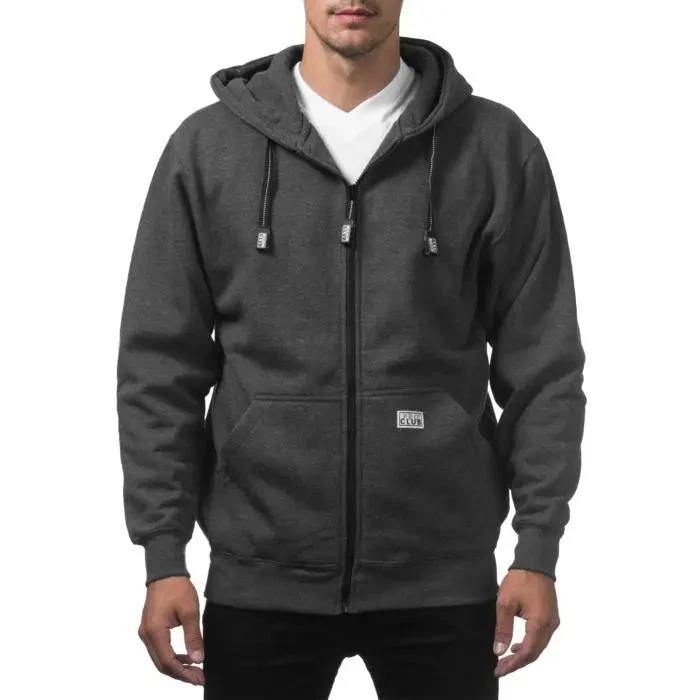Pro Club Heavyweight Full Zip Hoodie – Charcoal