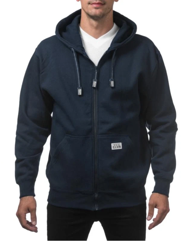 Pro Club Heavyweight Full Zip Hoodie – Navy